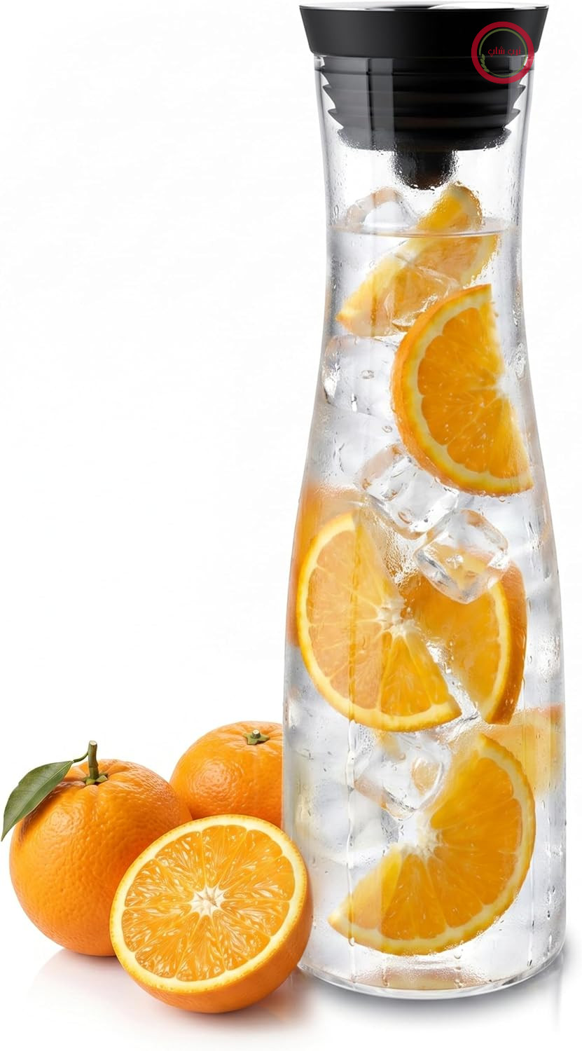 پارچ آب و نوشیدنی شیشه‌ای با درب سیلیکونی آرندو آلمان Arendo ظرفیت 1.7 لیتر