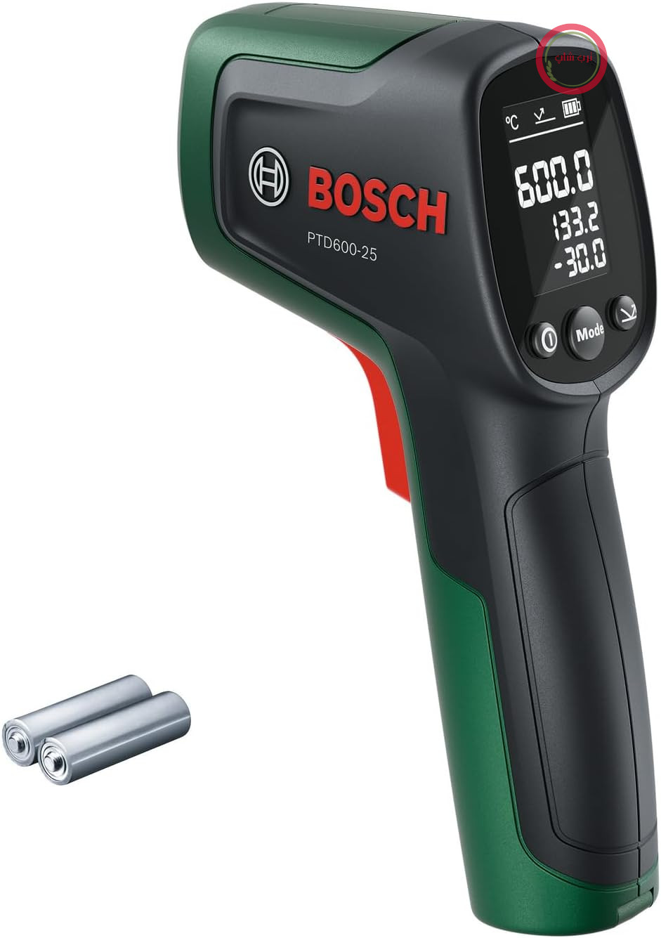 دماسنج مادون قرمز ساختمانی بوش آلمان Bosch مدل PTD600 - 25 ( - 30°C تا +600°C، 3 حالت انتشار، نشانگر لیزری
