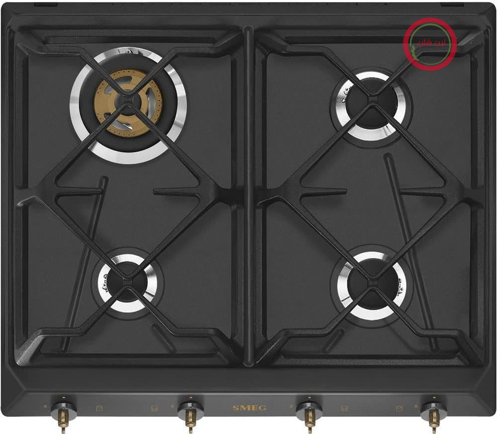 اجاق گاز رومیزی SMEG COLONIALE - SRV864AOGH، آنتراسیت/مشکی
