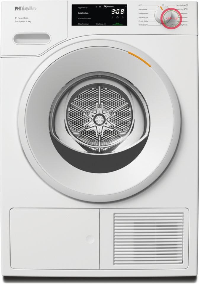 خشک‌کن Miele TSD643WP EcoSpeed 9 کیلوگرمی با پمپ حرارتی، آزمایش شده برای 20 سال مراقبت کامل از لباس‌ها، 25 سال گارانتی موتور