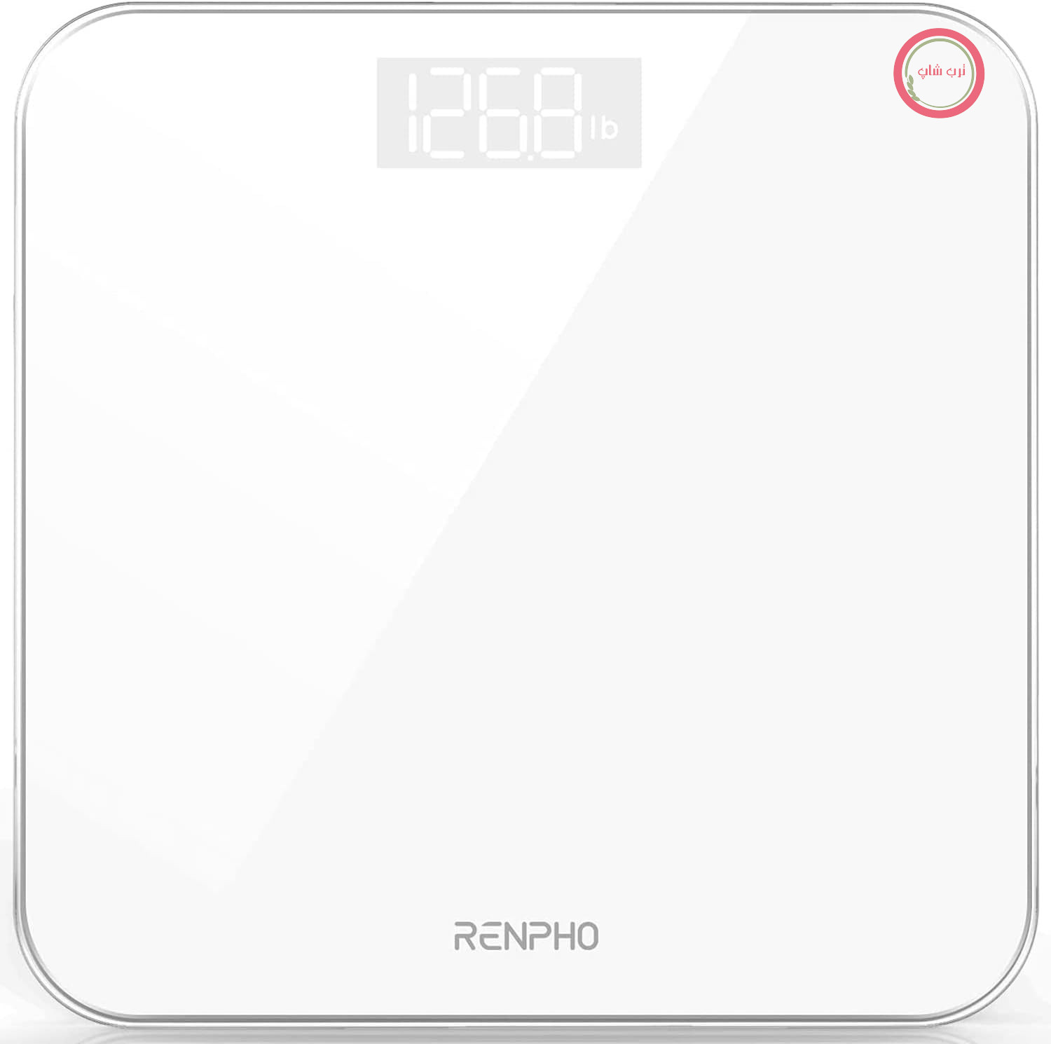 ترازوی دیجیتال حمام رنفو آمریکا RENPHO، ترازوی بدن فوق باریک با حسگرهای دقیق، ترازوی وزن با فناوری گام به گام، سفید