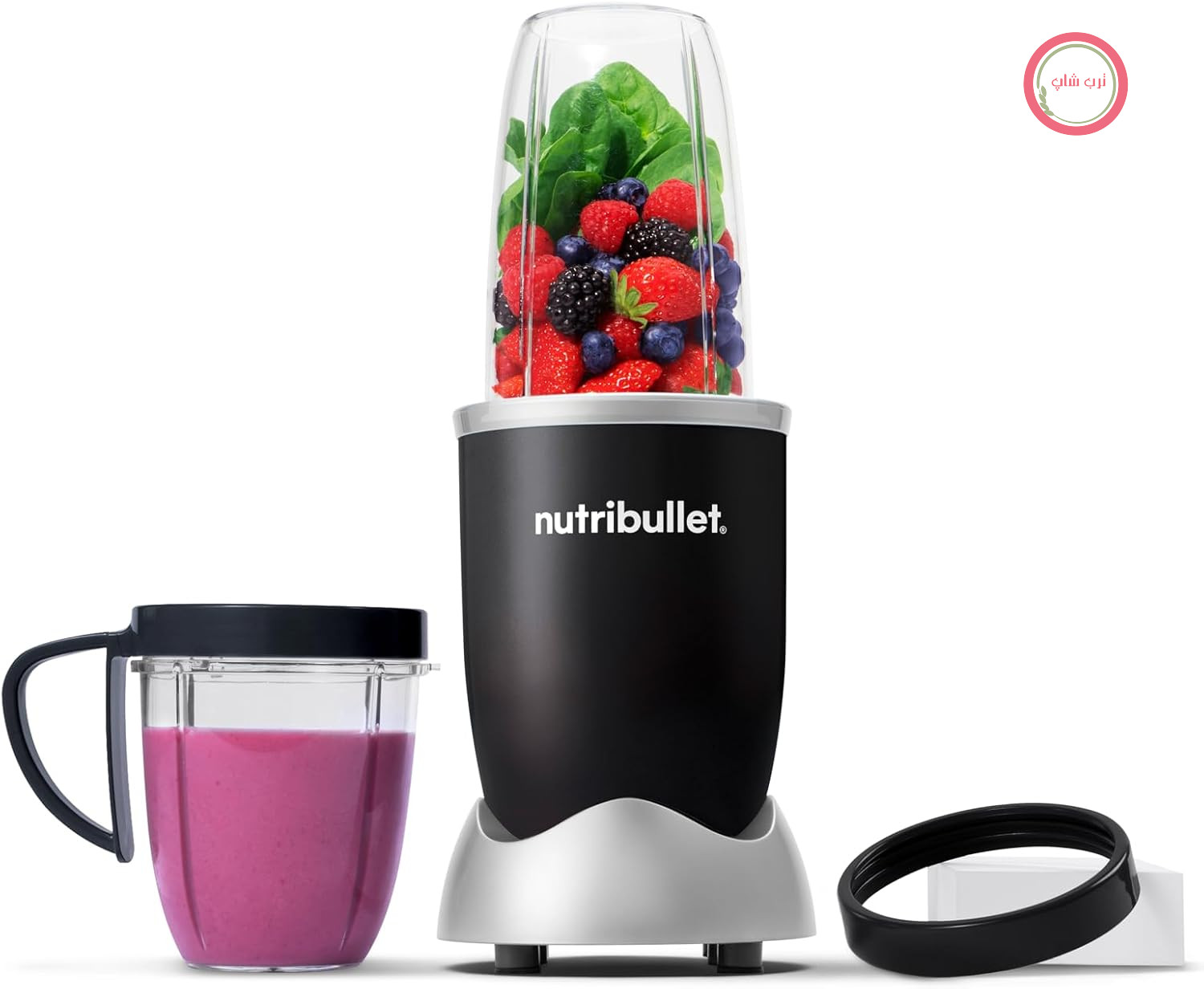Nutribullet Original 600، همزن برقی، خردکن، همزن اسموتی، اسموتی ساز، 600 وات، کاسه تو-گو 700 میلی‌لیتری و 500 میلی‌لیتری، مشکی، NB606B