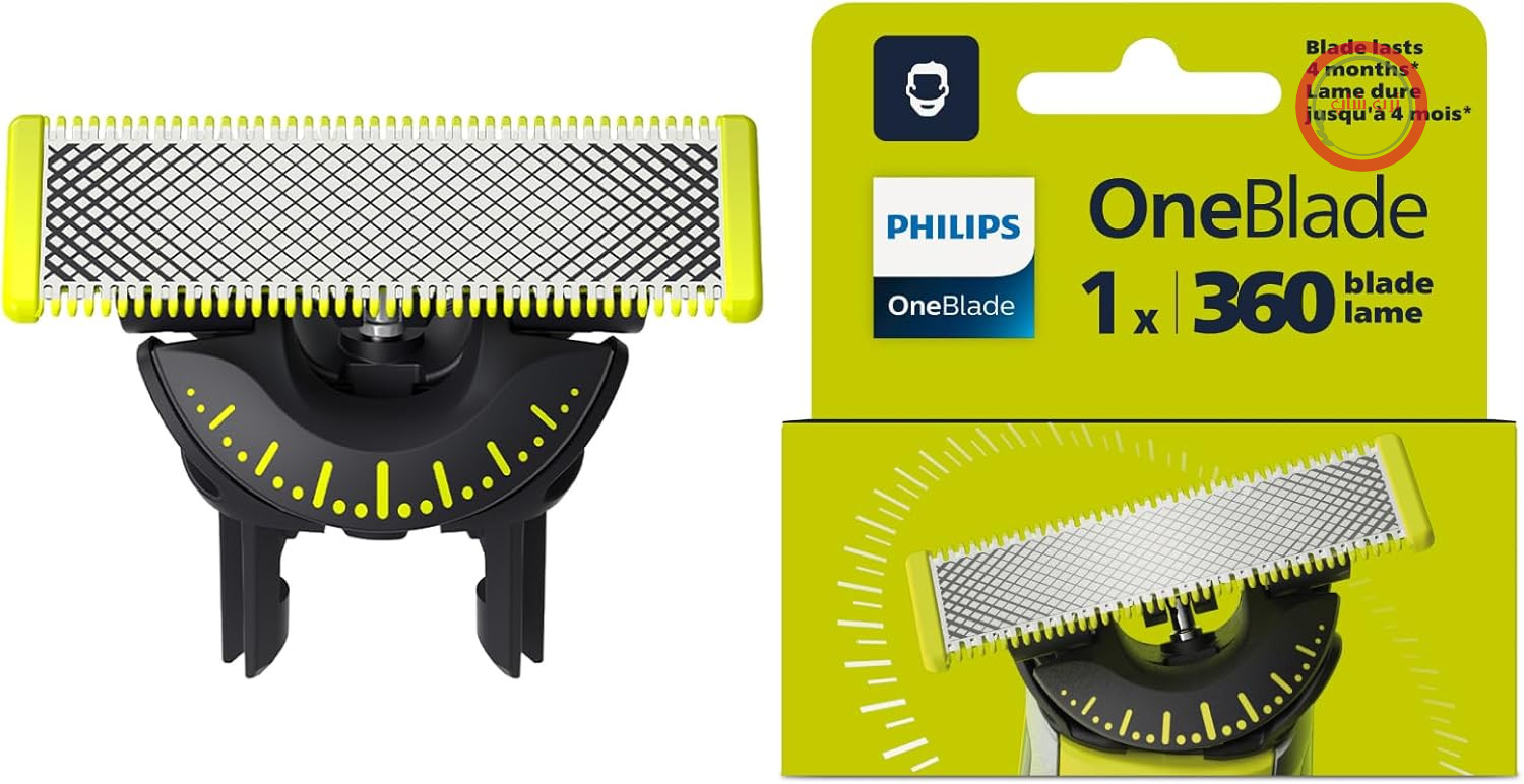 تیغه جایگزین Philips OneBlade 360 برای همه مدل‌های OneBlade و OneBlade Pro (مدل QP410/50)، بسته ۱ عددی