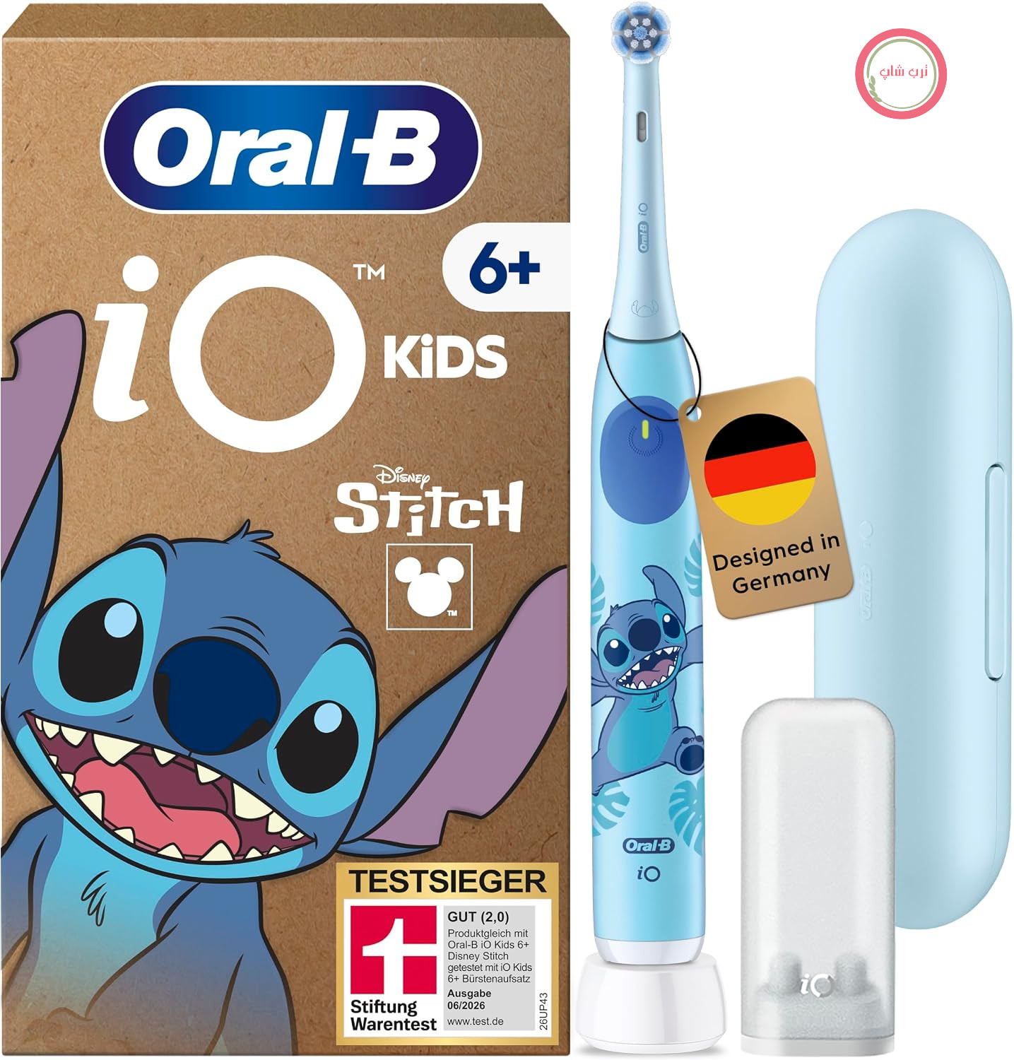 مسواک برقی اورال-بی مدل iO Kids 6 Plus Disney Stitch مخصوص کودکان، آبی