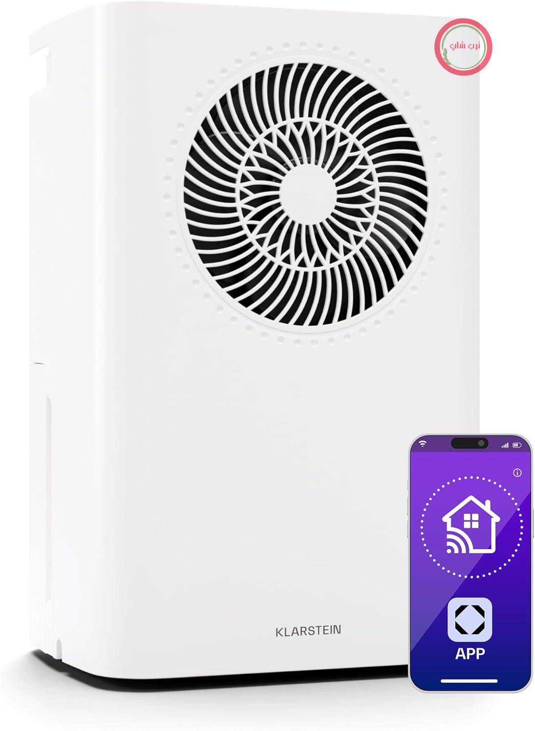 رطوبت‌گیر هوشمند Klarstein CircleDry 16 لیتری، کنترل از طریق وای‌فای، بی‌صدا 38 دسی‌بل، تایمر 24 ساعته، تخلیه مداوم، کنترل رطوبت، قابل حمل برای فضاهای مسکونی و اداری تا 32 متر مربع