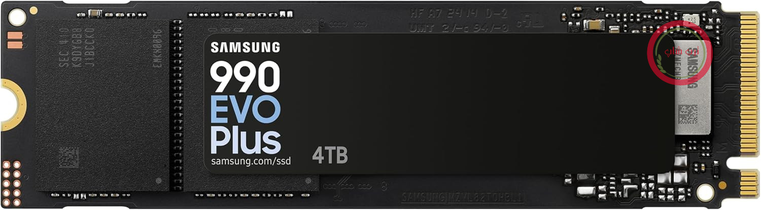 حافظه SSD سامسونگ 990 EVO Plus NVMe M.2 با ظرفیت 4 ترابایت، چهار پورت PCIe 4.0 / دو پورت PCIe 5.0، NVMe 2.0 (2280)، سرعت خواندن 7250 مگابایت بر ثانیه، سرعت نوشتن 6300 مگابایت بر ثانیه، SSD داخلی برای بازی و ویرایش گرافیک، MZ-V9S4T0BW