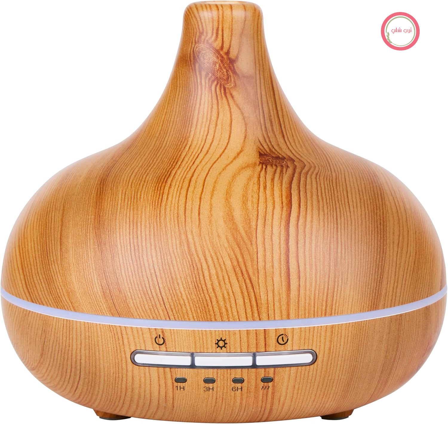 رطوبت ساز Grundig Aroma Diffuser 300ml - پخش کننده روغن معطر برقی با چراغ LED و تایمر - پخش کننده روغن های ضروری - بی سیم - بامبو، قهوه ای