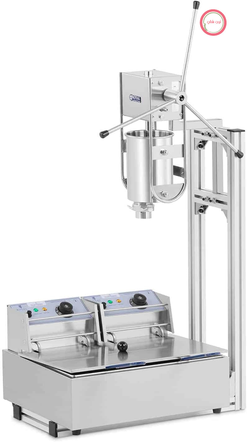 دستگاه چورو ساز رویال کترینگ آلمان مدل RC-CMM285، 3 لیتر، 2 × 2500 وات، دستگاه پرس چورو، دستگاه خمیرزن چورو