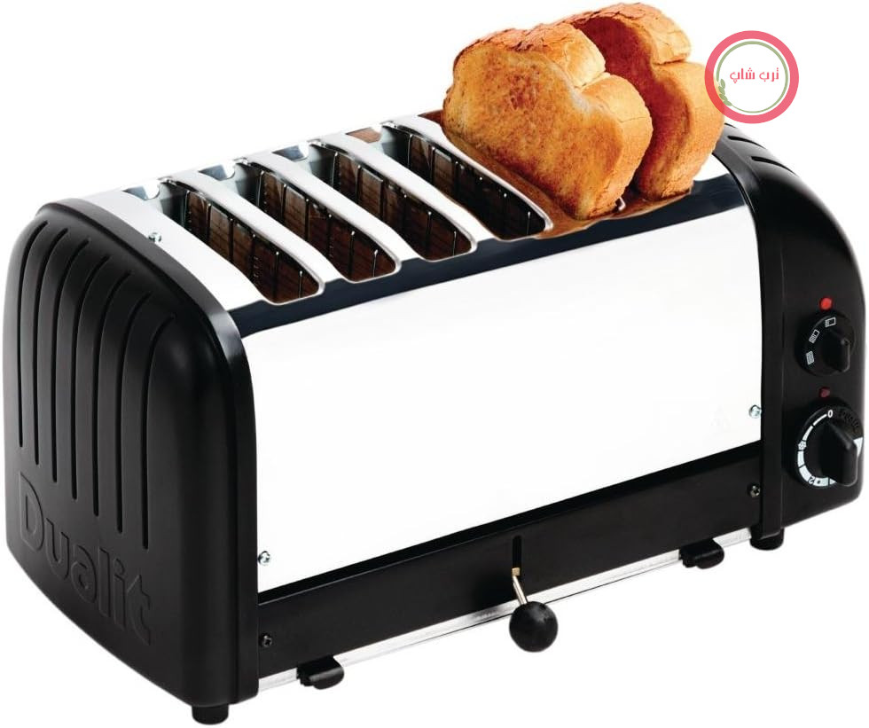 توستر ۶ شیاره دوآلیت انگلستان Dualit Toaster 60145  مشکی دست ساز بریتانیا