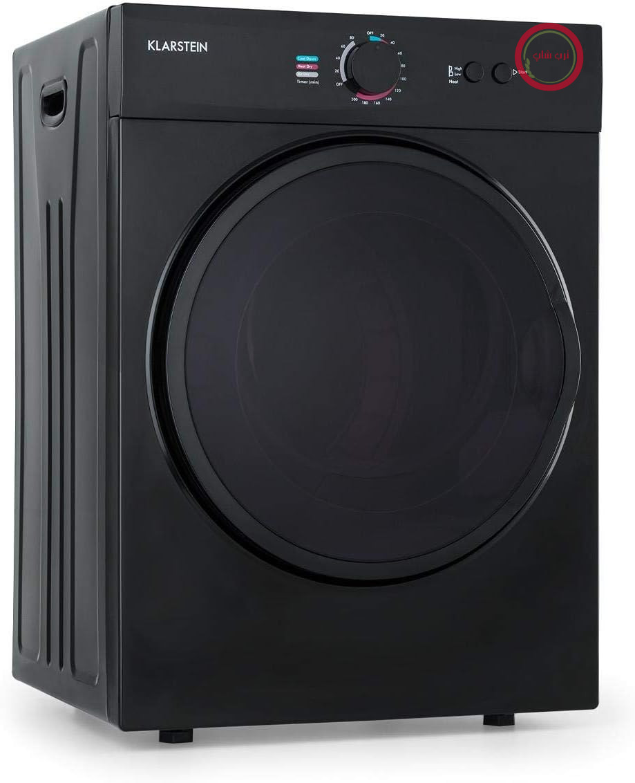 خشک‌کن لباسشویی Klarstein Jet Set، 1020 وات، ایستاده/توکار، کلاس بهره‌وری انرژی C، ظرفیت 3 کیلوگرم، خشک‌کن با دریچه، انتخاب گرما، تایمر، جمع و جور: 49 x 69 x 47.5 سانتی‌متر (عرض x ارتفاع x عمق)، دیگ استیل ضد زنگ، مشکی
