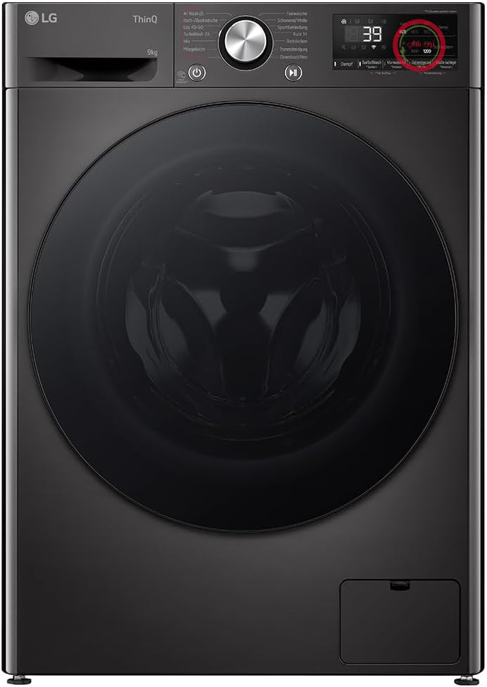 ماشین لباسشویی جمع و جور ال جی LG F2V7SLIM9B SLIM (9 کیلوگرم، رده انرژی A-10٪، 1200 دور در دقیقه) با AI Wash و AI DD (TurboWash 360°، Allergy Care، AquaLock)