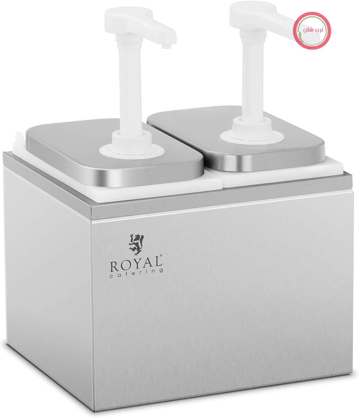 دستگاه پخش سس رویال کترینگ آلمان Royal Catering RCDI-4L پمپ پخش کننده سس پخش کننده سس خردل دوز پخش کننده 2 پمپ 2 x 2 لیتری