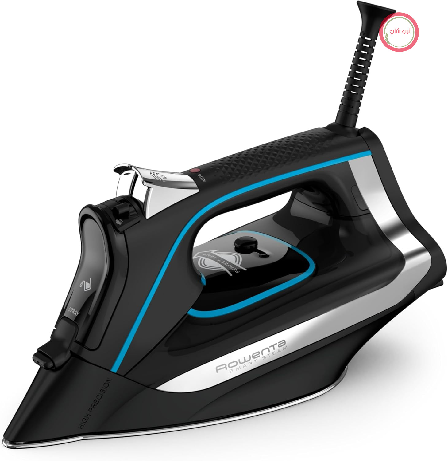 اتو بخار روونتا آلمان هوشمند Rowenta، فناوری Perfect Temp، خروجی بخار مداوم ۳۵ گرم در دقیقه، DW3261U1، خاموش شدن خودکار، مشکی