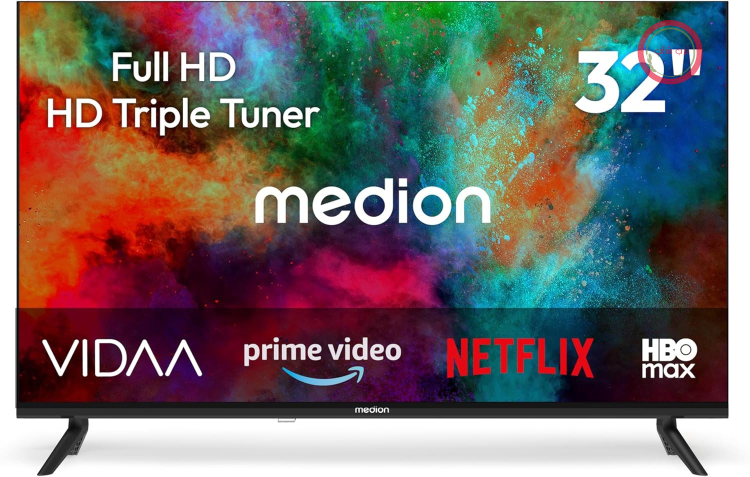 تلویزیون فول اچ‌دی 80 سانتی‌متری (32 اینچی) MEDION (تلویزیون هوشمند، فروشگاه VIDAA، HBO Max، MagentaTV، Prime Video، Disney+، DAZN، Paramount+، HbbTV، PVR، HDR Triple Tuner، MD 832102)