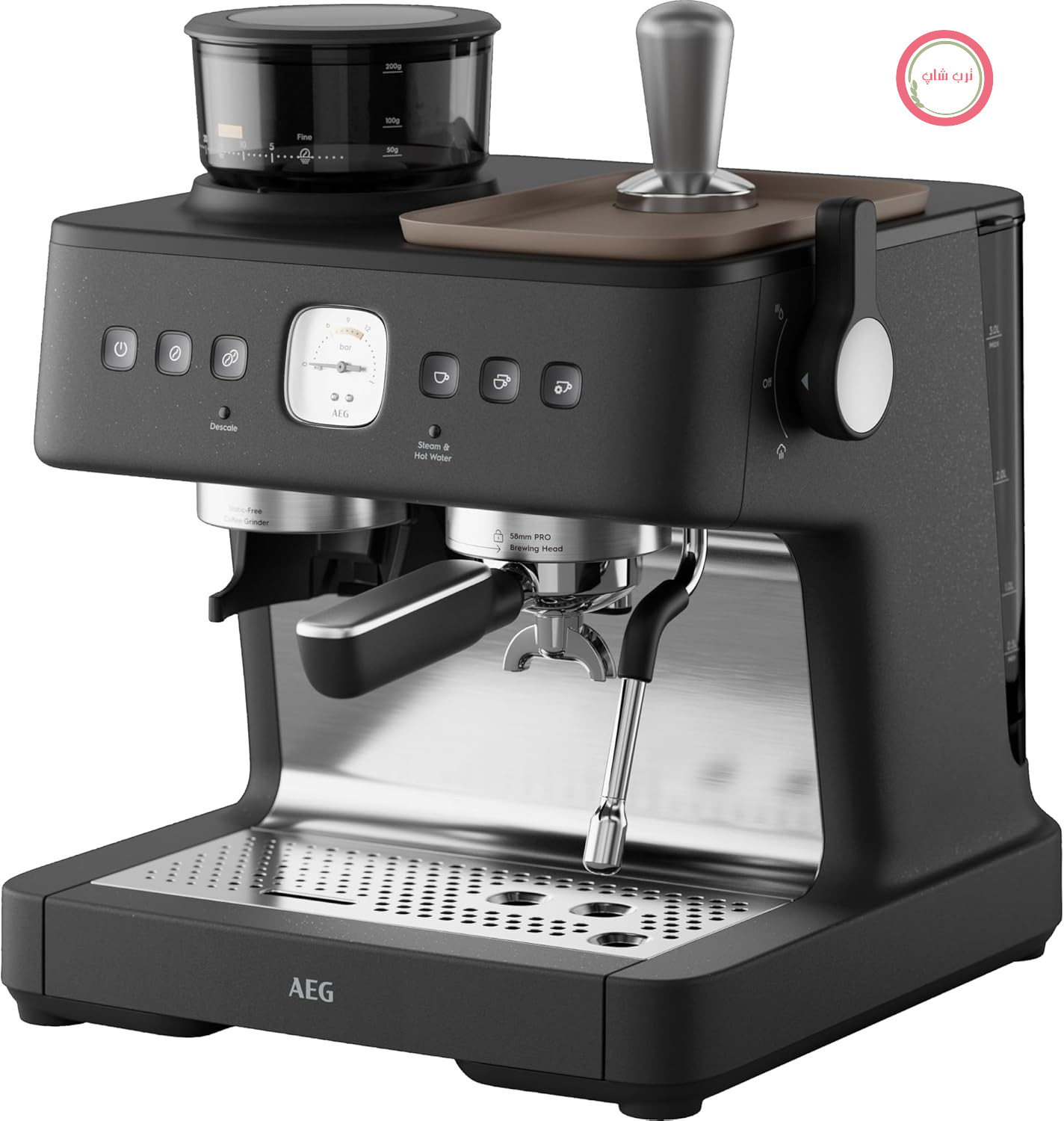 اسپرسوساز آاگ آلمان AEG مدل EC8-1-8BP نیمه اتوماتیک 20 بار آسیاب دار
