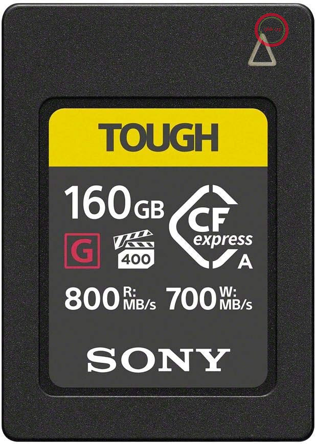 کارت حافظه فلش اکسپرس سونی CEA-G160T (160 گیگابایت، نوع A، خواندن 800 مگابایت بر ثانیه، نوشتن 700 مگابایت بر ثانیه)، مشکی