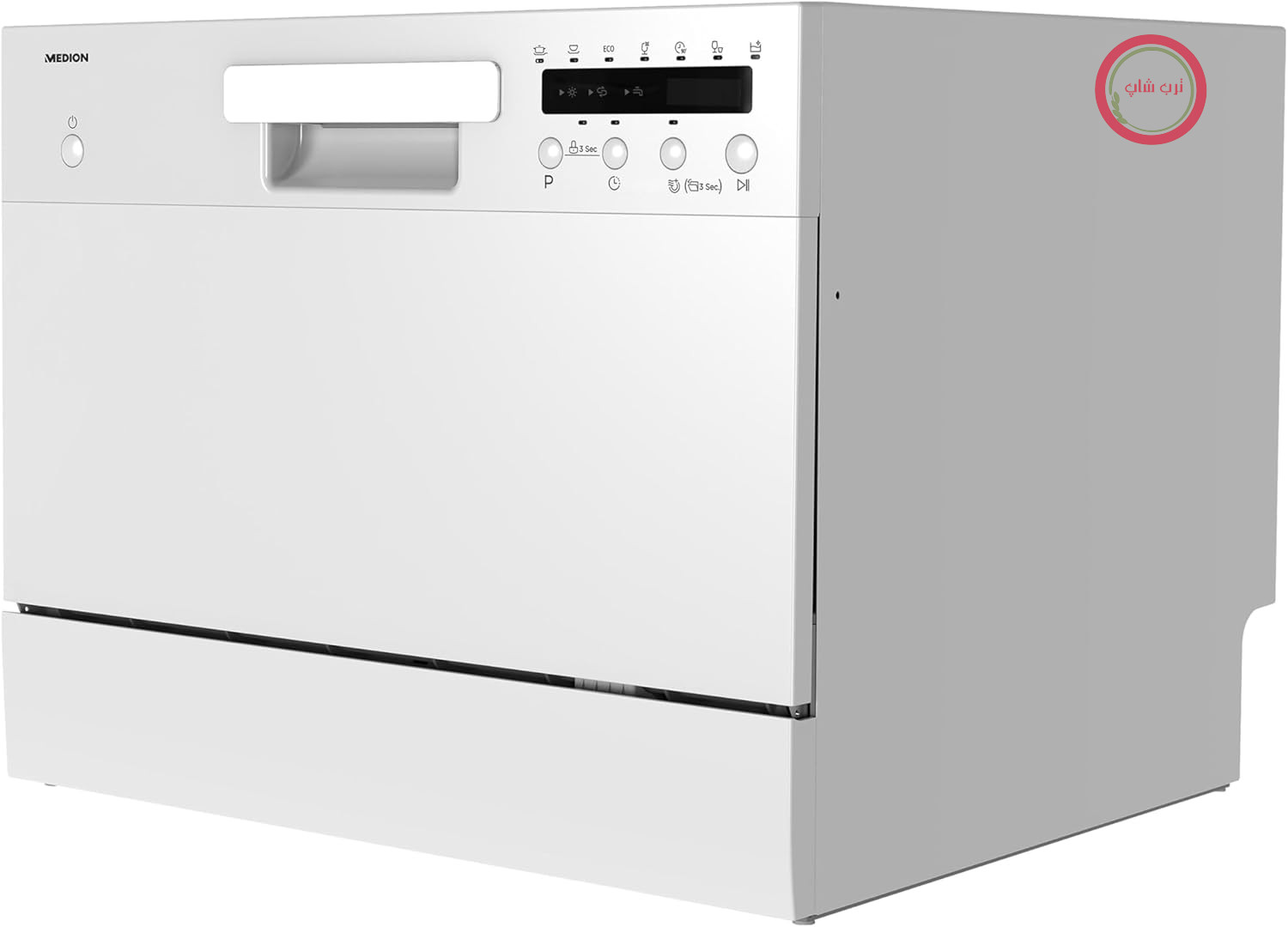 ماشین ظرفشویی رومیزی MEDION مدل DWT 60 (ظرفیت 6 نفره، 7 برنامه شستشو، صفحه نمایش LED، 47 دسی بل، MD37496) سفید