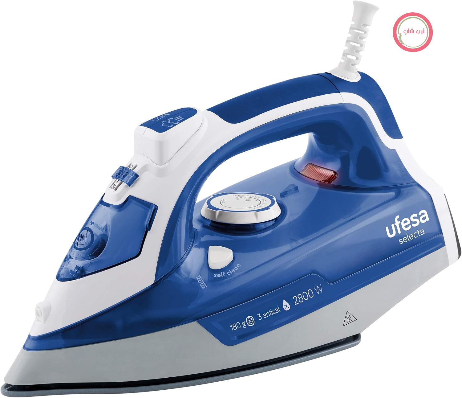 اتو بخار یوفسا اسپانیا UFESA PV3280 Selecta با حجم 0.33 لیتر و توان 2800 وات به رنگ آبی