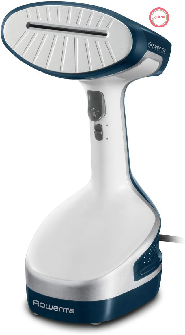 اتو بخارگر روونتا آلمان اتوی عمودی Rowenta Dr8100 Access Steam+، 1600 وات، بخاردهی در 40 ثانیه، صفحه گرم، طراوت‌بخش و ضدعفونی‌کننده، از بین برنده 99.9٪ باکتری‌ها، رفع بوهای نامطبوع، 3 قطعه جانبی، پلاستیکی، آبی