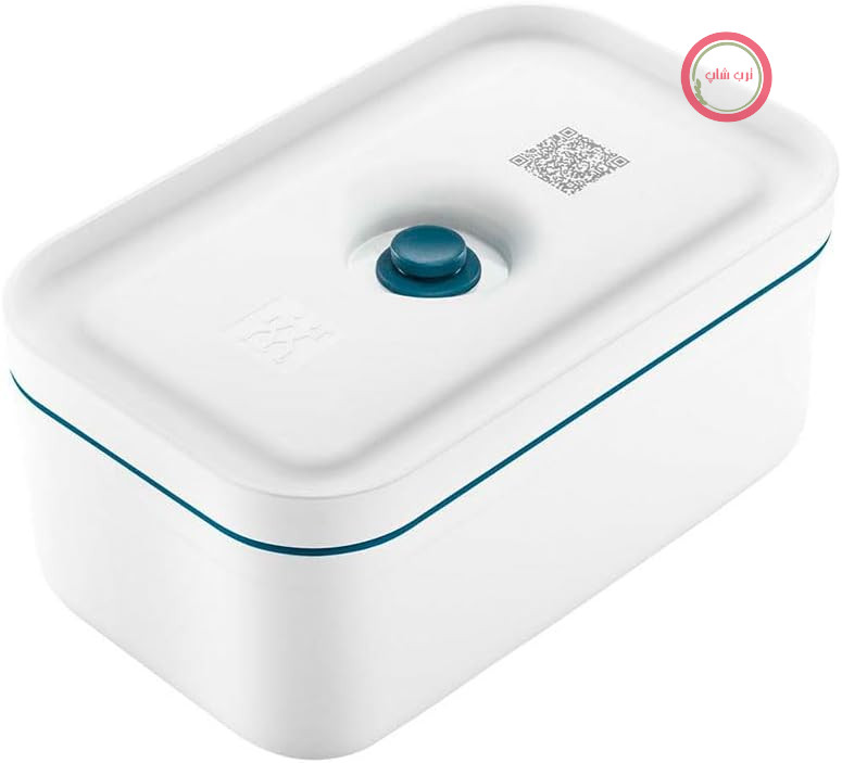 ظرف غذا وکیوم زولینگ آلمان ZWILLING Fresh & Save - سایز M - جنس پلاستیک - سفید و آبی