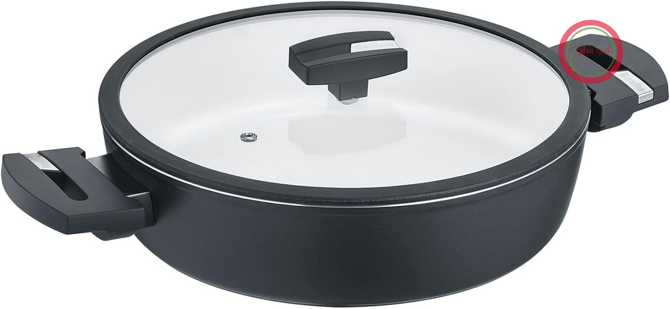 ماهیتابه برندس آلمان Berndes Balance b.nature با قطر 28 سانتی‌متر، روکش کوارتز پایدار، سازگار با اجاق القایی، مقاوم در برابر خش
