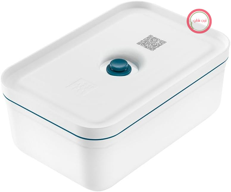ظرف غذا وکیوم زولینگ آلمان ZWILLING Fresh & Save - سایز L - جنس پلاستیک - سفید و آبی