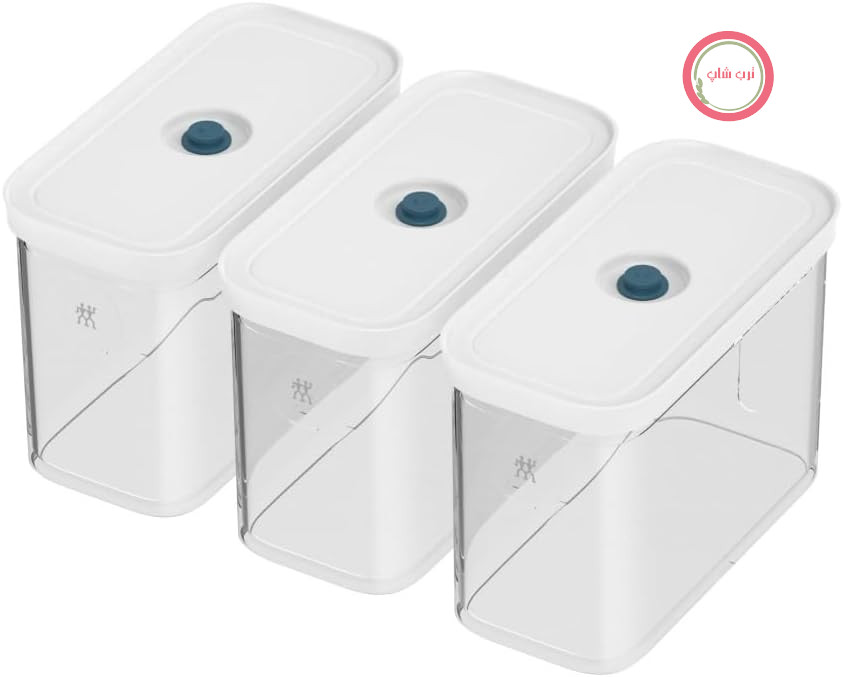 جعبه وکیوم ZWILLING FRESH & SAVE CUBE La Mer - مجموعه 3تکه - ابعاد 2 متر - ظروف ذخیره سازی ماژولار و قابل تکیه - ضد آب و قابلیت وکیوم - مناسب برای ماشین ظرفشویی - شفاف