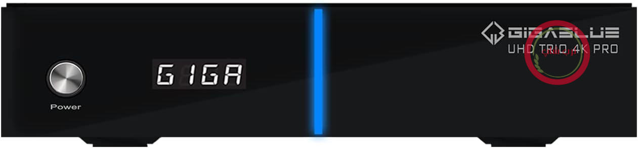 گیرابلو آبی - دستگاه گیرنده سه کاناله 4K PRO - با وای فای 1200 مگاهرتز - شامل گیرنده DVB-S2X و گیرنده DVB-C/T2 - مشکی