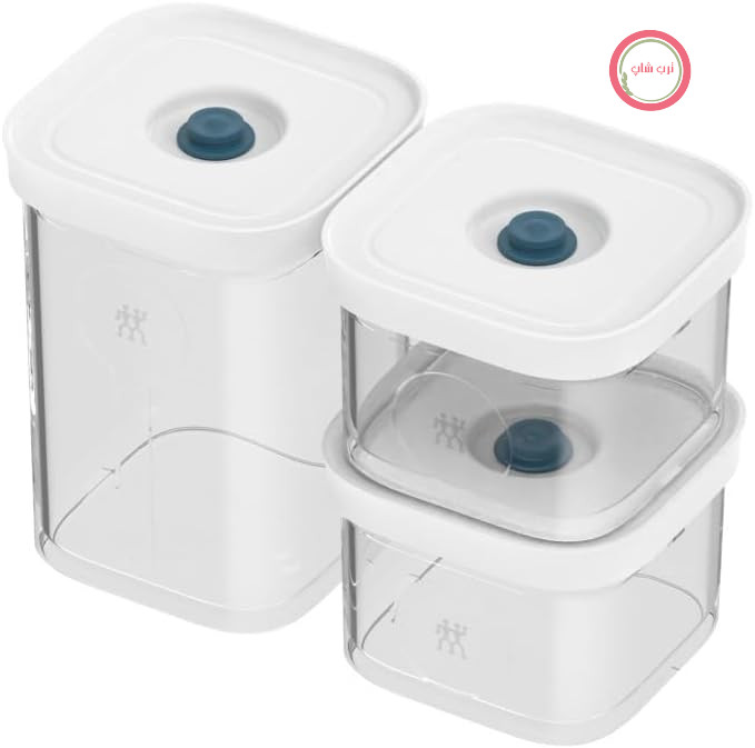 جعبه نگهداری مواد غذایی ZWILLING FRESH & SAVE CUBE La Mer - مجموعه 3 تیکه - 2 عدد سایز S و 1 عدد سایز 2S - ضد آب و قابل خاز کردن - مناسب برای ماشین ظرفشویی - شفاف