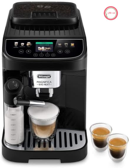 دستگاه قهوه ساز تمام اتوماتیک DeLonghi ECAM310.60.B Magnifica Evo Next، آماده سازی خودکار، کف ساز شیر، طراحی مشکی زیبا