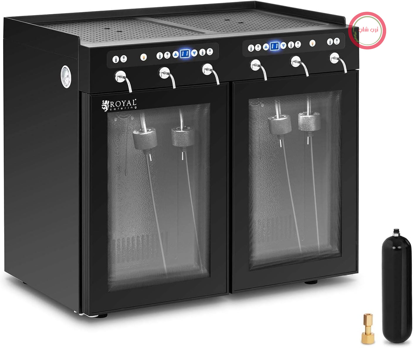 یخچال شراب Royal Catering RC-WDB6 به همراه مخزن نوشیدنی، 6 بطری با دمای 7-18 درجه سانتیگراد