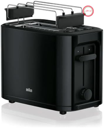 توستر براون مدل HT 3010 BK، دو محفظه، سینی خرده نان قابل جدا شدن، قابلیت گرم کردن و یخ زدایی، 7 سطح برشته کردن، اتصال جداگانه نان، مشکی