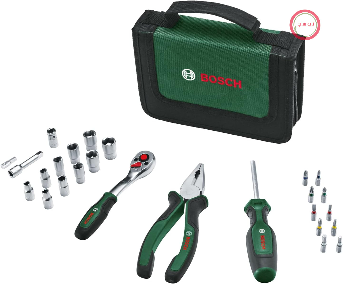 مجموعه ابزار دستی Bosch Mobility، 26 قطعه (مجموعه ابزار جمع و جور و قابل حمل