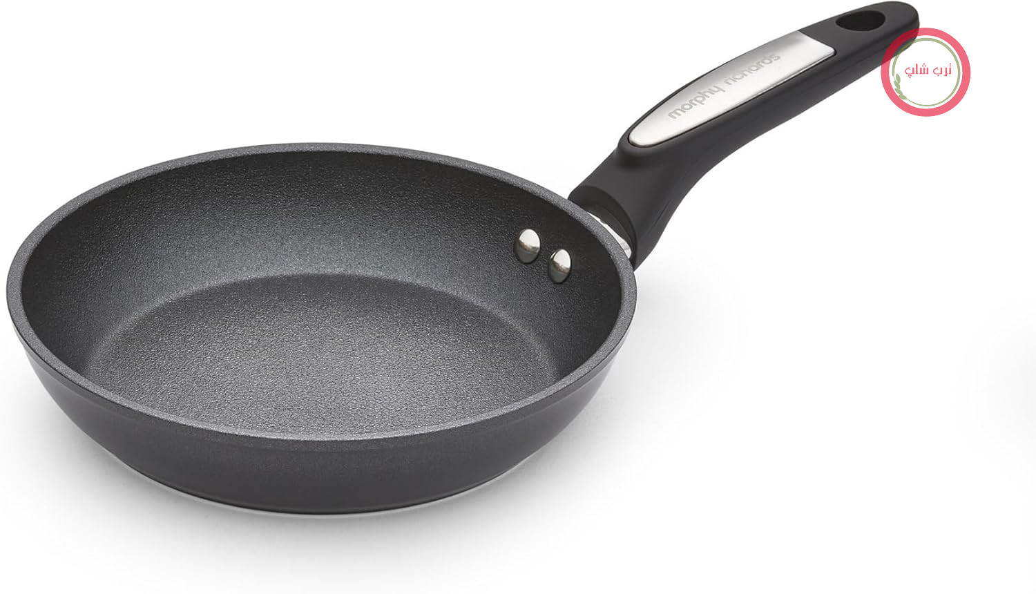ماهیتابه مورفی ریچاردز انگلستان Morphy Richards سرامیک آلومینیومی فورج شده، 20 سانتی متر، روکش نچسب، دسته های نرم، مناسب برای انواع اجاق گاز، مشکی، 850001