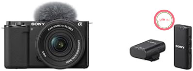 دوربین سیستم سونی ZV-E10K (APS-C) به همراه کیت لنز پاور زوم 16-50mm f/3.5-5.6 II – صفحه نمایش چرخان و متحرک، فوکوس خودکار چشم در لحظه، ایده‌آل برای ولاگرها و مبتدیان + ECMW2BT