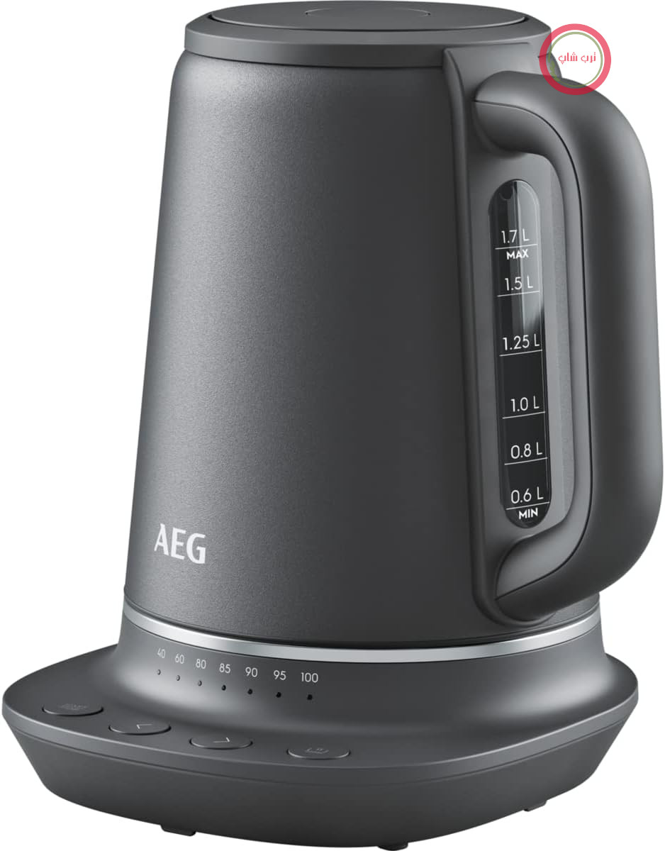 کتری برقی آاگ آلمان AEG مدل K7-1-6BP با تنظیم دمای ۷ مرحله‌ای و قابلیت گرم نگهدارنده