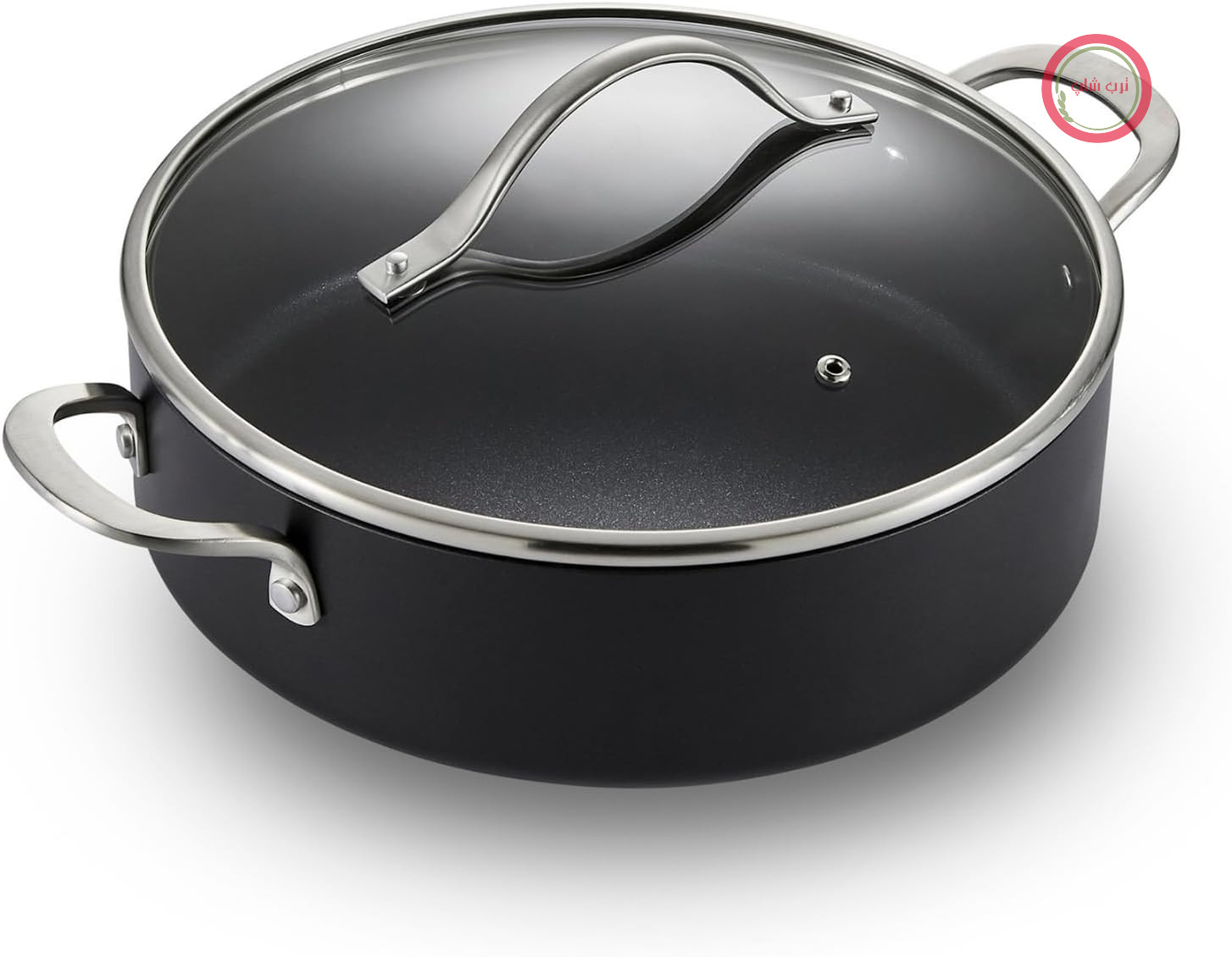 ماهیتابه درب دار مورفی ریچاردز انگلستان Morphy Richards Mastery 852505 ILAG، روکش نچسب، القایی، گازی، برقی، بدون PFAS، دسته‌های استیل ضد زنگ، 28 سانتی‌متر