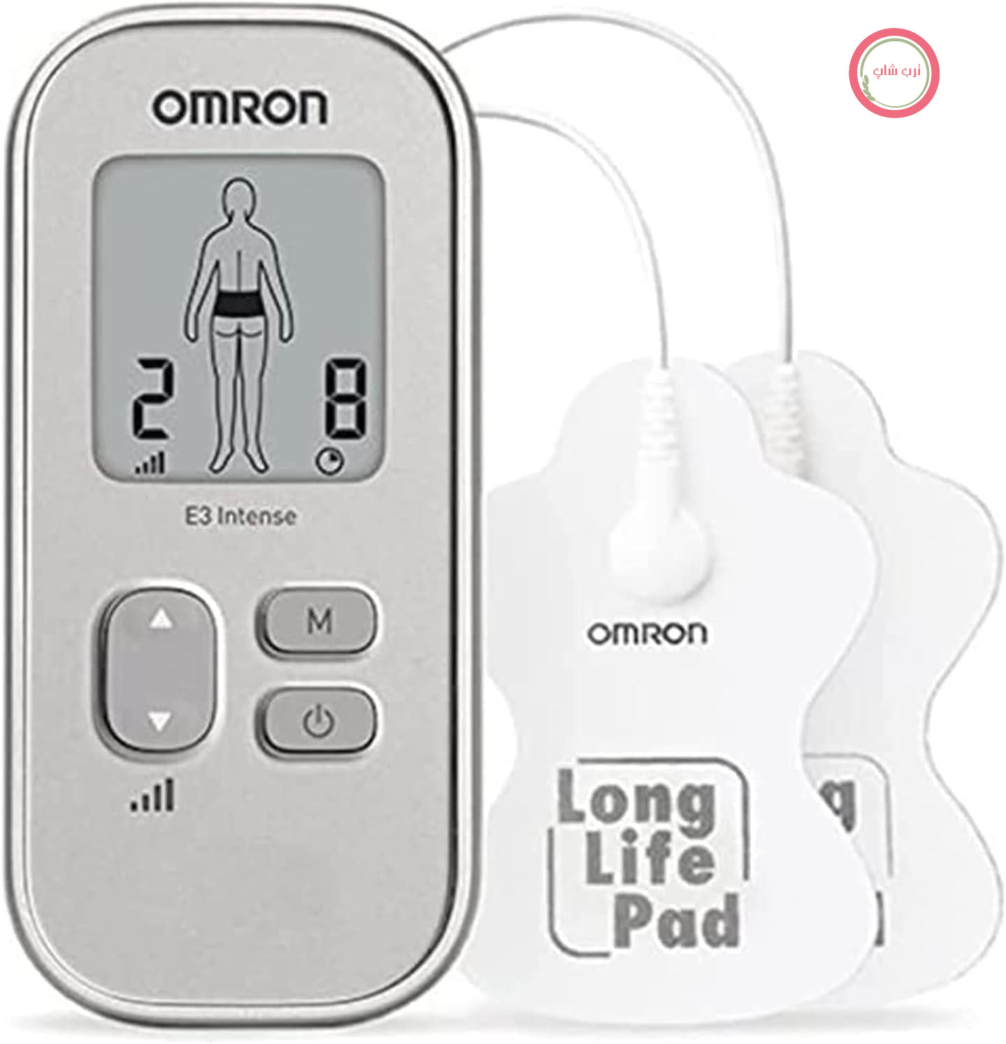 دستگاه تنس امرون ژاپن TENS قابل حمل OMRON E3 Intense برای درمان درد بدون دارو | تسکین درد نوروپاتی بدون دارو با 6 برنامه برای کمر، شانه‌ها، مفاصل و عضلات، دستگاه TENS/EMS