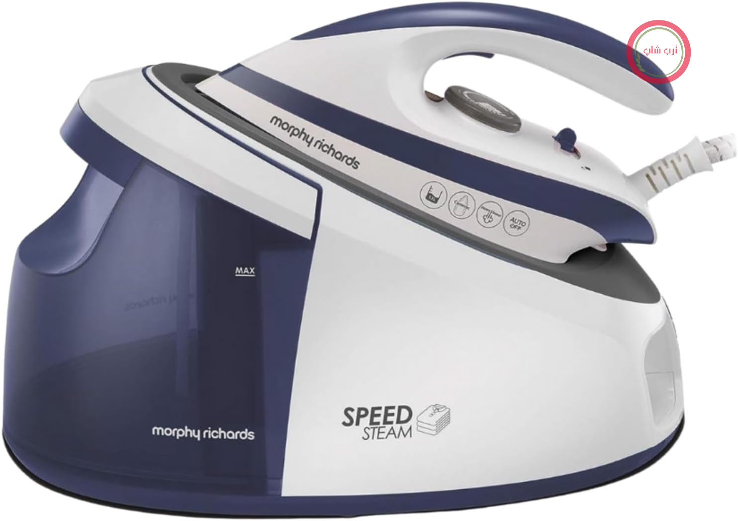 اتو بخار مخزن دار مورفی ریچاردز انگلستان Morphy Richards بخار سرعتی مورفی ریچاردز 333202، سبک و سریع، آبی-سبز