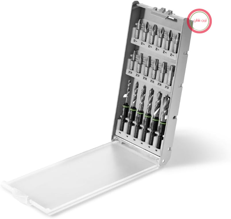 مته فستول مدل BKS SYS3 D3-8 K - مجموعه مته مارپیچ چوب Centrotec | مته‌های چوب ساخته شده از فولاد بلبرینگ آلیاژی با نوک مرکزی برای MDF و چوب سخت - شامل مجموعه 12 تکه مته در یک Systainer