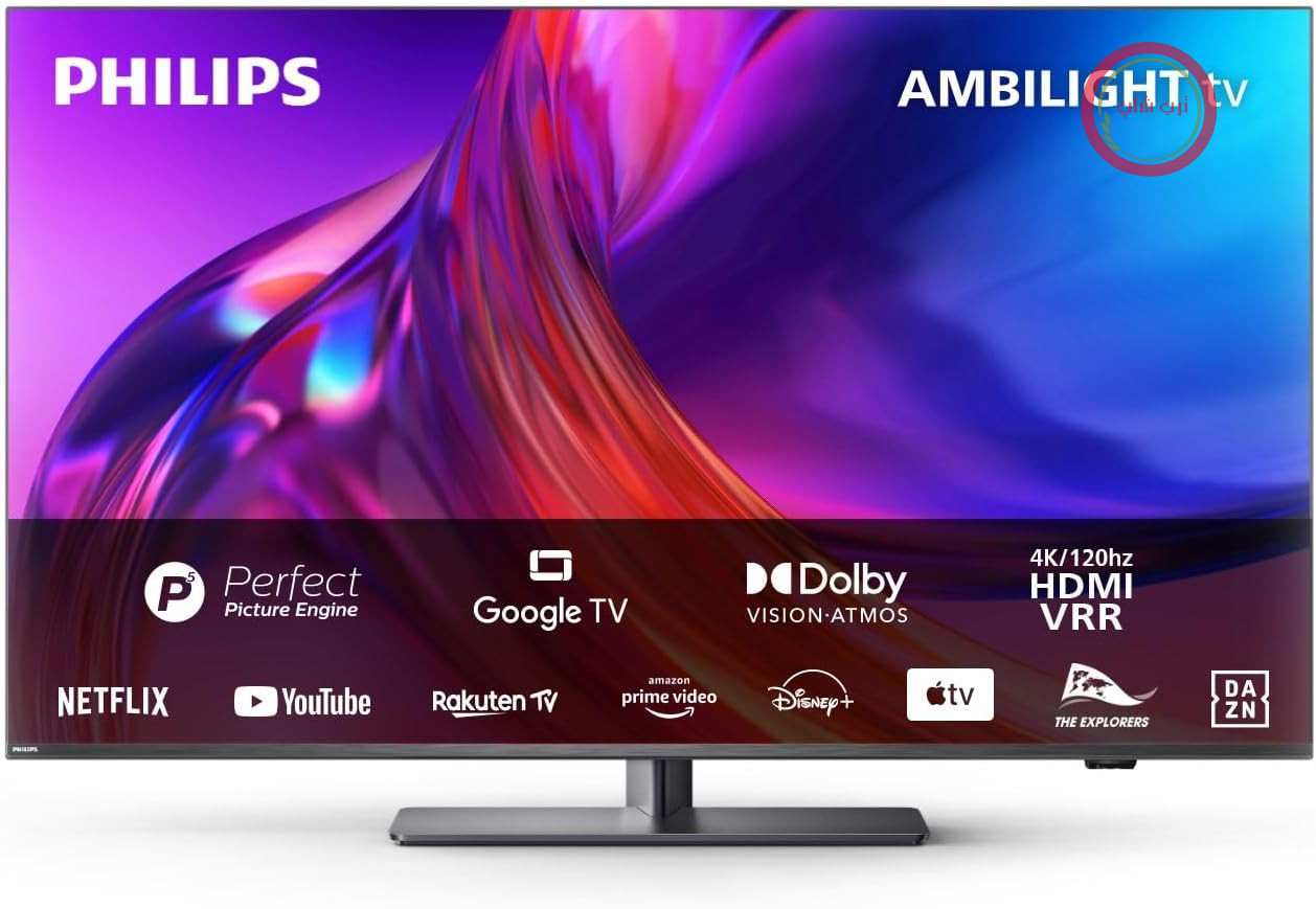 تلویزیون فیلیپس آمبی‌لایت | 55PUS8808/12 | تلویزیون 55 اینچی 4K UHD LED | 139 سانتی‌متر (55 اینچ) | 120 هرتز | HDR | دالبی ویژن | گوگل تی‌وی | VRR | وای‌فای | بلوتوث | DTS:X | کنترل صوتی | قاب آنتراسیت