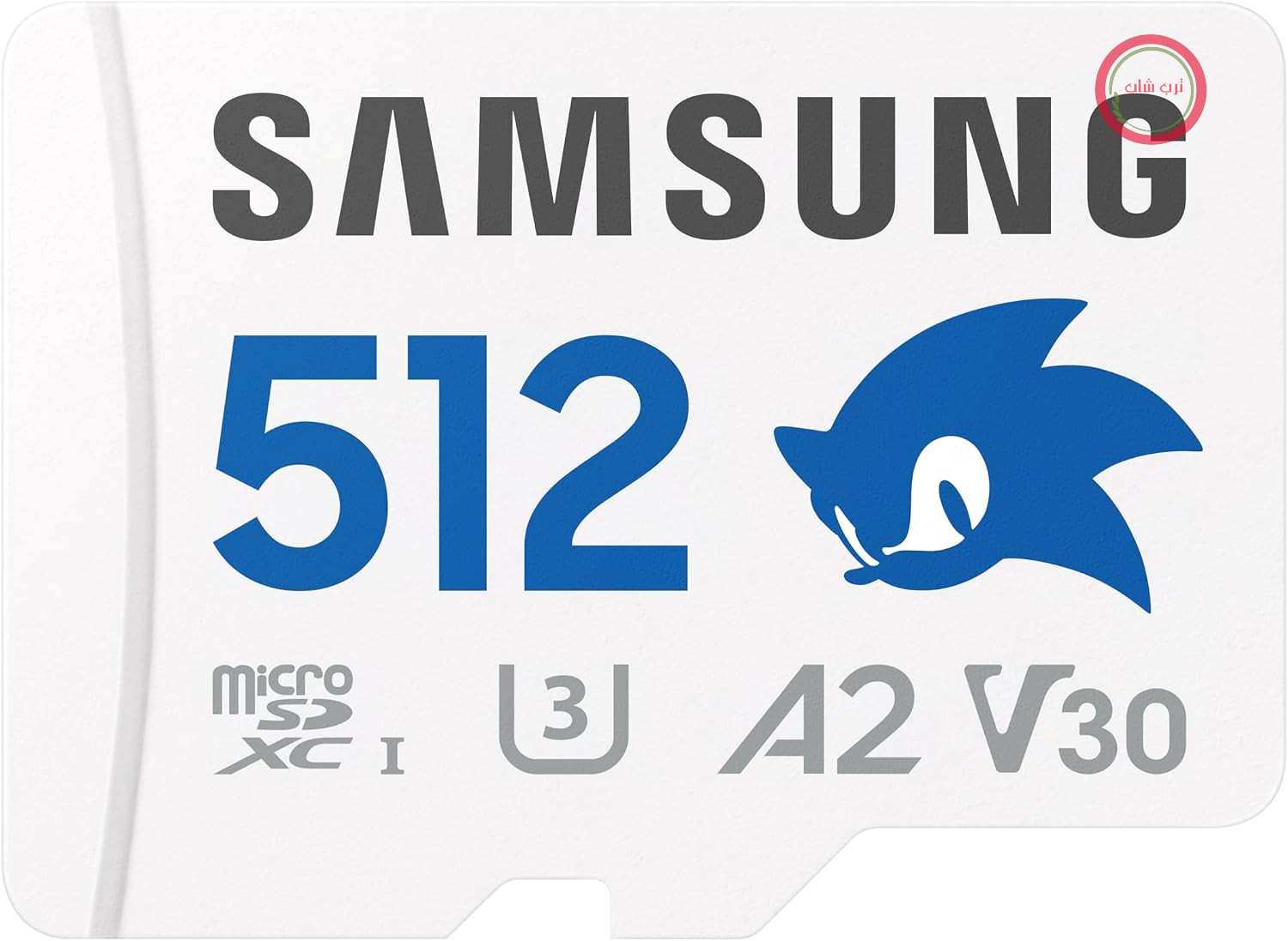 کارت حافظه microSD سامسونگ Sonic the Hedgehog™ + آداپتور SD، کارت حافظه ۵۱۲ گیگابایتی، UHS-I U3، Full HD و 4K UHD، سرعت خواندن ۱۸۰ مگابایت بر ثانیه، سرعت نوشتن ۱۳۰ مگابایت بر ثانیه، ذخیره‌سازی داده برای کنسول‌های دستی، MB-MD512SA/LC1