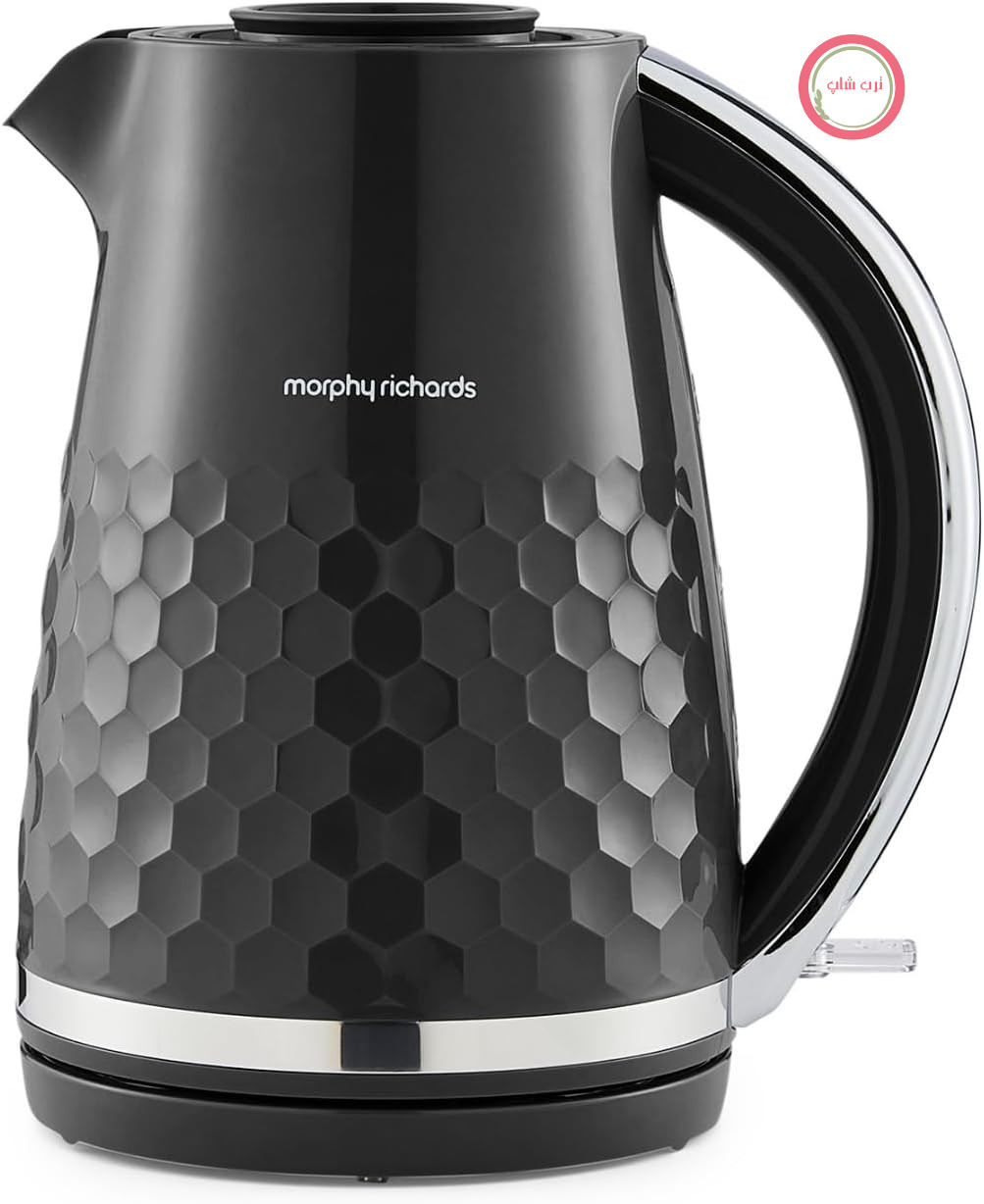 کتری برقی مورفی ریچاردز انگلستان Morphy Richards هایو، ۱.۵ لیتر، سیستم پر کردن آسان، دهانه آب بهبود یافته، جوشاندن سریع ۳ کیلووات، پایه ۳۶۰ درجه، فیلتر رسوب آهک، پنجره مشاهده آب، مشکی، کد ۱۰۸۲۷۱