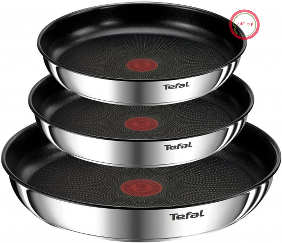 سرویس ماهیتابه 4 تیکه تفال Tefal Ingenio Emotion استیل ضد زنگ، قابل چیدن روی هم، روکش نچسب، القایی، L8974S45