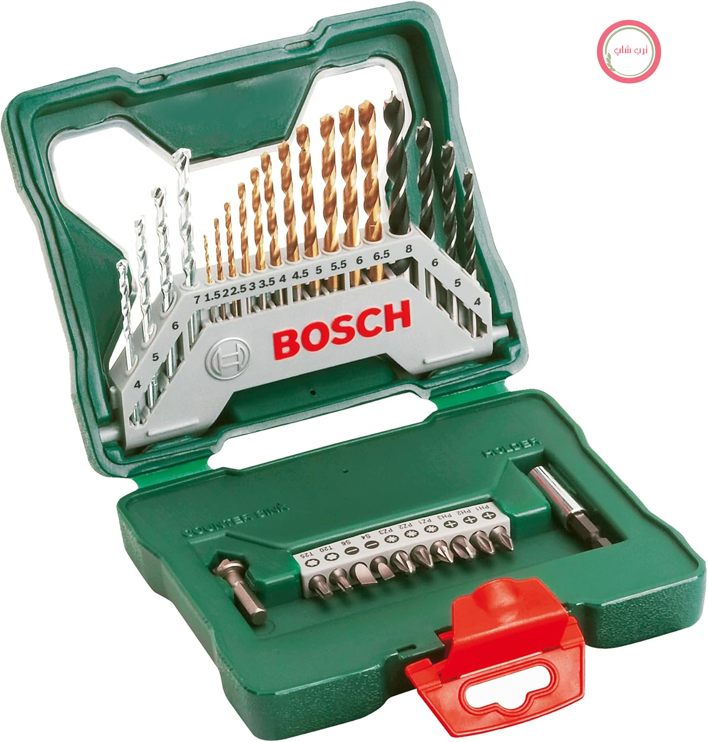 لوازم جانبی بوش، مجموعه 30 تکه مته و پیچ‌گوشتی تیتانیومی بوش مدل Bosch X - Line چوب، سنگ