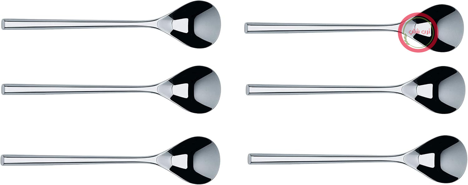 قاشق‌های قهوه السی ایتالیا Alessi TI04/8 MU ساخته شده از استیل ضد زنگ 18/10، براق، 6 عددی