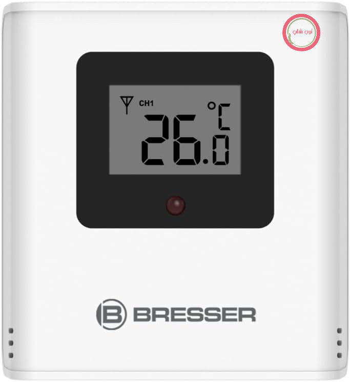 سنسور حرارتی فضای باز Bresser با نمایشگر LCD، سازگار با برخی از ایستگاه‌های هواشناسی Bresser، برد تا 80 متر، IP44، سفید | اندازه‌گیری دقیق دما، سنسور جایگزین مستقل یا اضافی، ضد پاشش آب، 2 باتری AAA شامل نمی‌شود