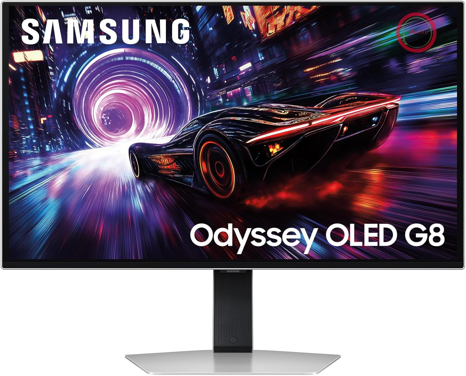 مانیتور سامسونگ Samsung مدل اودیسه OLED مدل G8-G81SF، نقره‌ای، 240 هرتز، 0.03 میلی‌ثانیه، 3840 در 2160، 250 کاندلا بر متر مربع، 2 پورت HDMI DP، 3 پورت USB، قابل تنظیم، جهت بالا، چرخان، کج