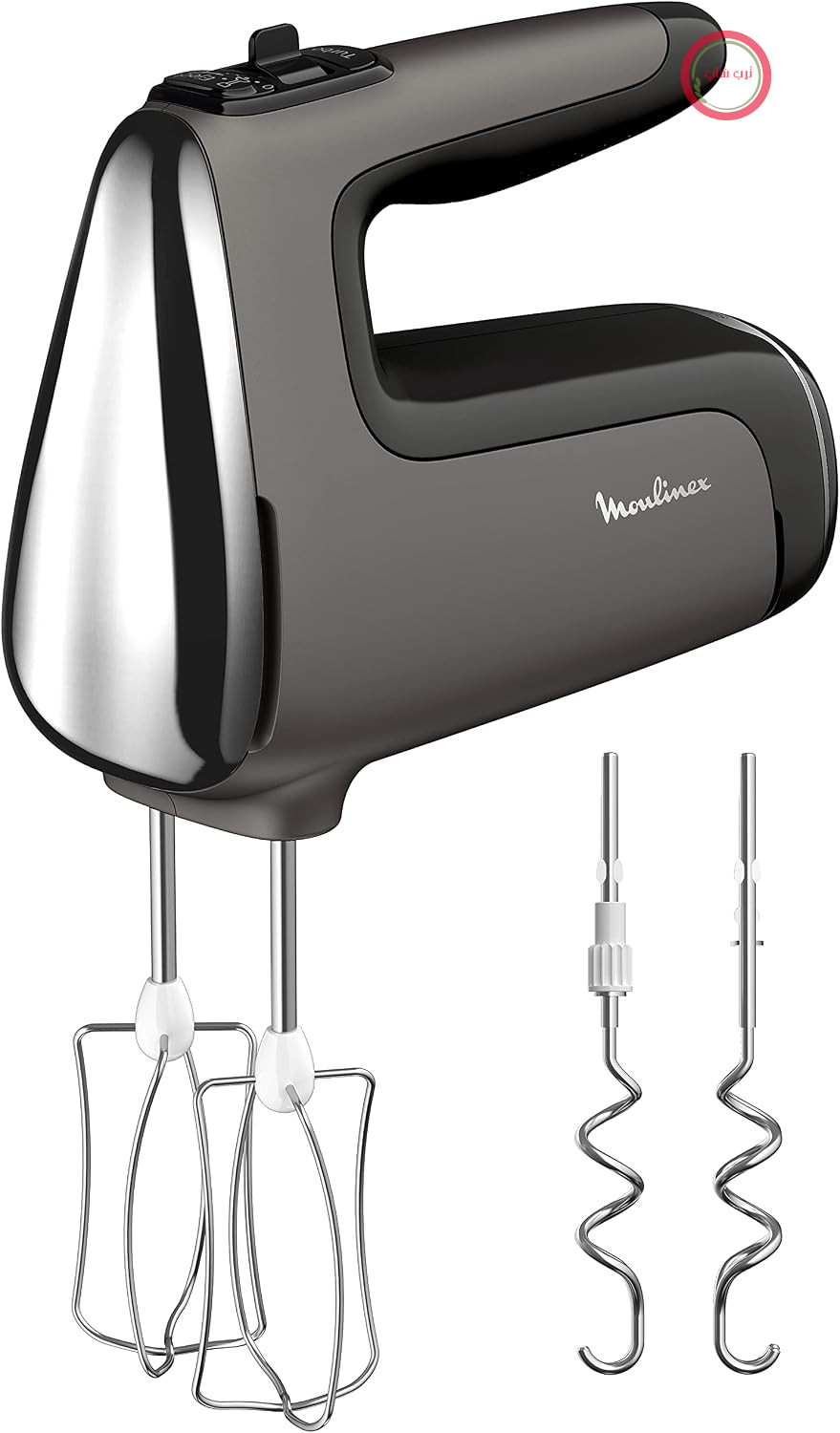 همزن برقی مولینکس فرانسه Moulinex مدل HM650 – قدرت ۶۰۰ وات، موتور کم‌صدا، عملکرد توربو