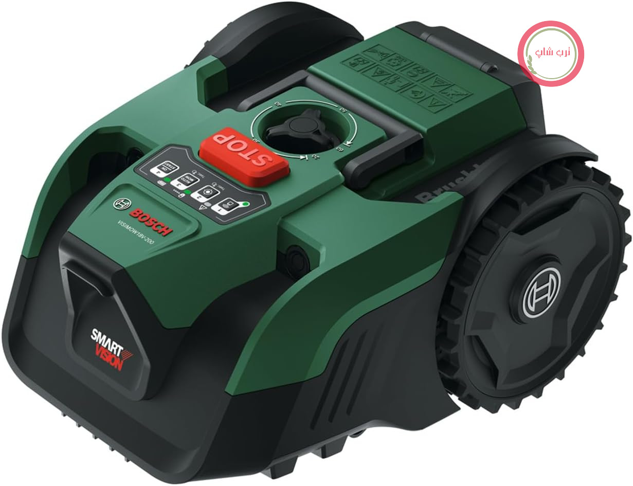 چمن‌زن رباتیک بوش آلمان Bosch VISIMOW18V - 200 (برای چمن‌هایی تا 200 متر مربع، عرض برش 18